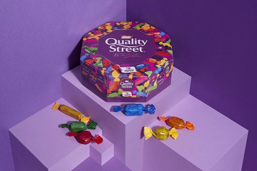 Nestlé outfits Quality Street candy mix with paper tub