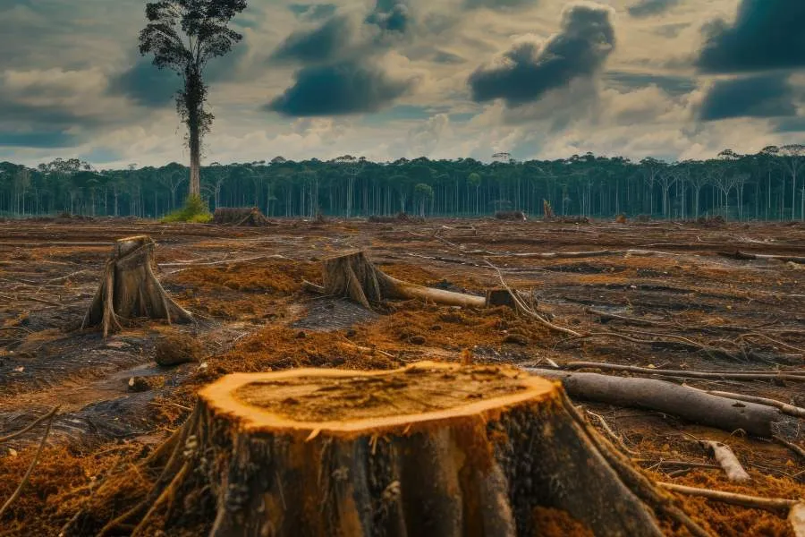 deforestation tree cut off
