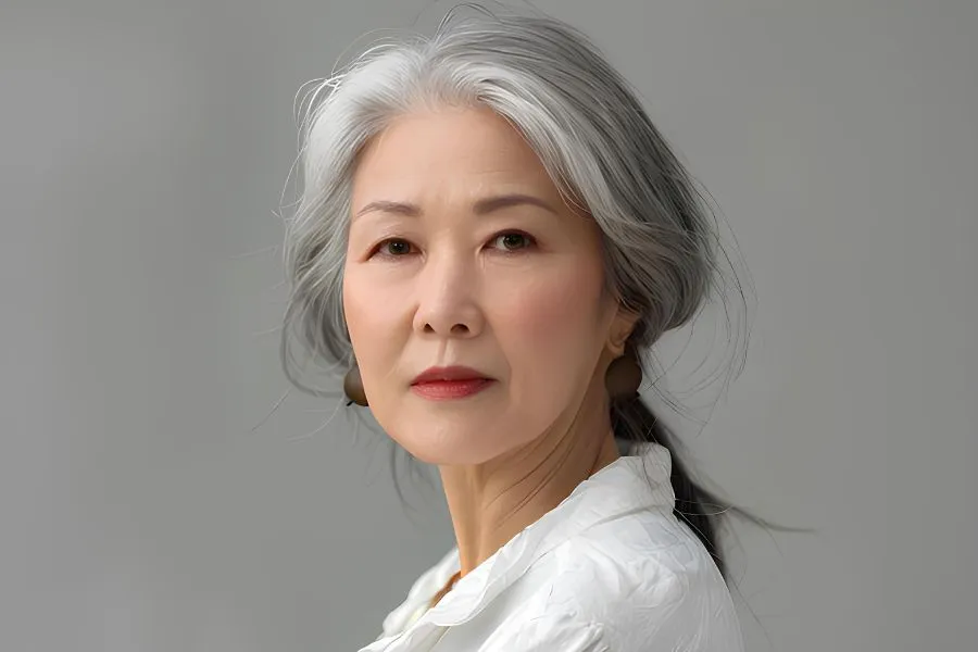 Portrait of a mature Japanese woman Portrait of a mature Japanese woman