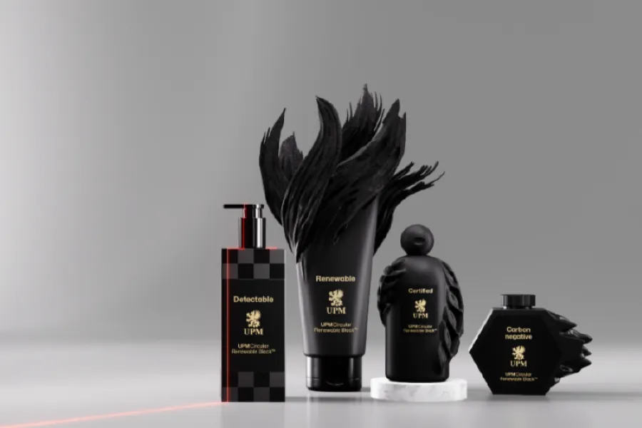 Premium personal care packaging in black color. Premium personal care packaging in black color.