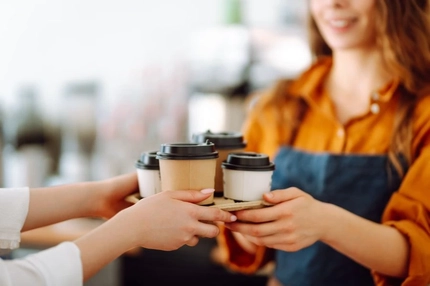Holding paper-based beverage cups.