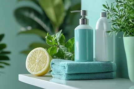 Biosurfactants in bathroom.