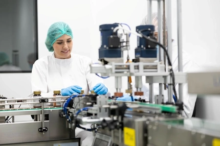 Image Person in supplement factory