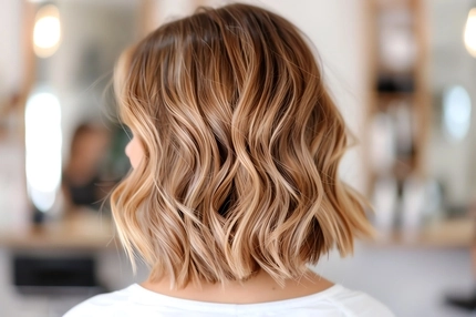 Image Wavy colored hair.