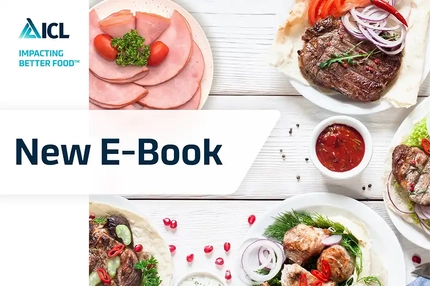 Image featuring various meals and ICL company logo and new e-book announcement