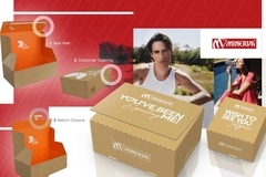 Returnable e-commerce cardboard boxes.