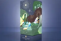 luxary packaging design on purple background