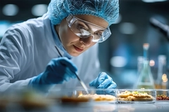 Food scientist working on sodium reduction.