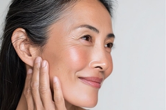 mature woman with healthy looking skin mature woman with healthy looking skin