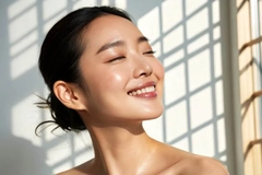 Korean woman with healthy skin