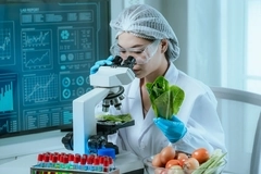 Food scientist in a lab