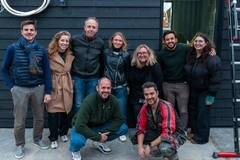 The RespectFarms team and farmer Corne Van Leeuwen.