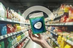 Image A hand holding a packaging