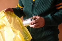 Image Person recycles can