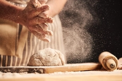 Image Baker making bread.