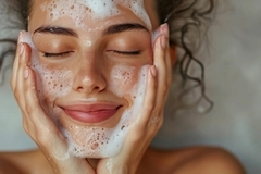 Image Person washing face.