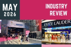 Image NYSCC Suppliers' Day entrance next to a photo of Estee Lauder counter.
