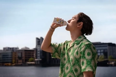 Image boy drinking milk