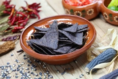 blue corn tortilla chips and salsa