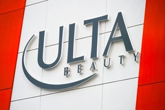 Ulta beauty logo on a store front